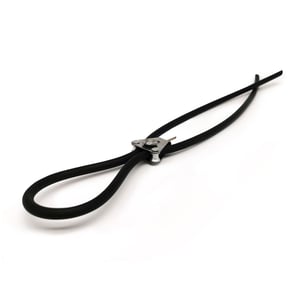 Gumijas žņaugs ar metālā fiksāciju, melns