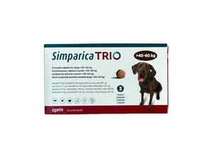 Košļājamās tabletes suņiem ar svaru 40-60 kg.