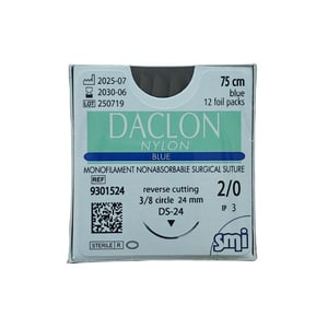 Daclon nylon mono 2/0, 75cm ar adatu N1