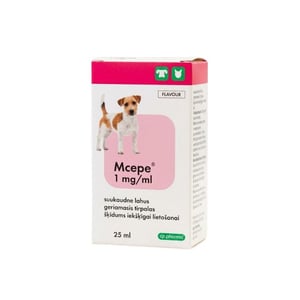 Mcepe 1 mg/ml šķīdums iekšķīgai lietošanai suņiem un kaķiem, 25ml