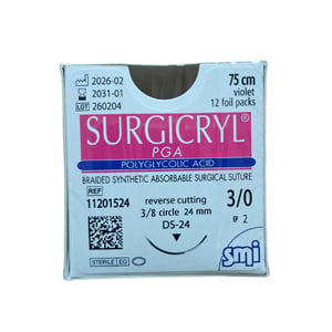 Surgicryl PGA, 3/0, 75cm, ar adatu, N1
