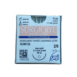 Surgicryl Monofast 2/0, 75cm, ar adatu, N1