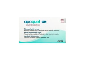 Alerģiskā dermatīta izraisītās niezes ārstēšanai suņiem.