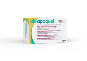 APOQUEL Oklasitinībs 3,6 mg košļājamās tabletes suņiem