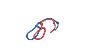 Dzemdību striķi - sarkans un zils