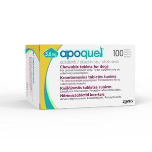 APOQUEL Oklasitinībs 3,6 mg košļājamās tabletes suņiem
