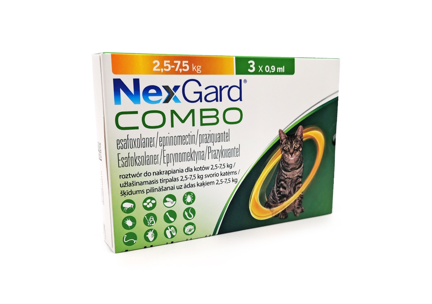 Nexgard Combo Cat 2.57.5kg N3 Universitātes Vetfonds